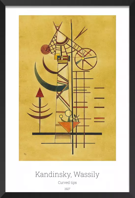 Curved tips par Wassily Kandinsky - tableau celebre