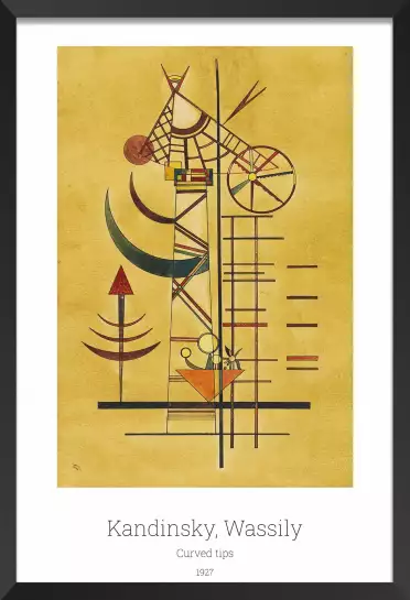 Curved tips par Wassily Kandinsky - tableau celebre