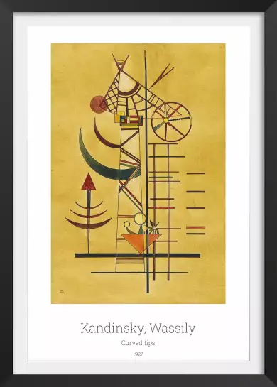 Curved tips par Wassily Kandinsky - tableau celebre