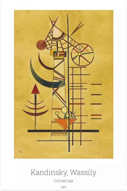 Curved tips par Wassily Kandinsky - tableau celebre