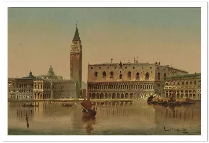 Vue du Palais des Doges et de la Piazzetta - tableau de venise