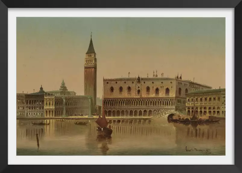 Vue du Palais des Doges et de la Piazzetta - tableau de venise