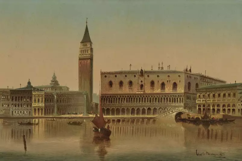 Vue du Palais des Doges et de la Piazzetta - tableau de venise