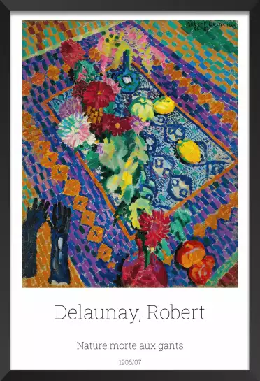 Nature morte aux gants par Robert Delaunay - tableau celebre