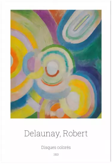 Disques colorés par Robert Delaunay - tableau celebre