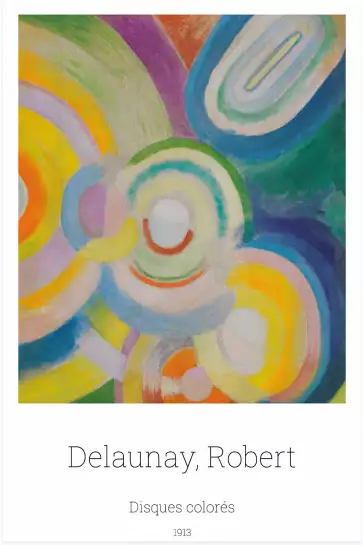 Disques colorés par Robert Delaunay - tableau celebre