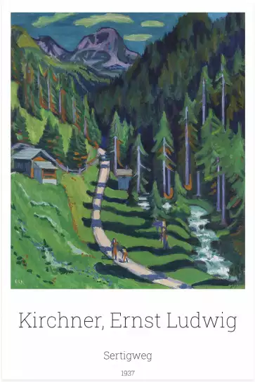 Sertigweg par Ernst Ludwig Kirchner - tableau celebre