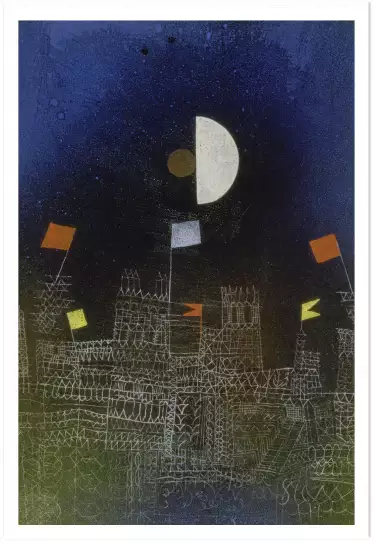 Flagged Town par Paul Klee - tableau celebre