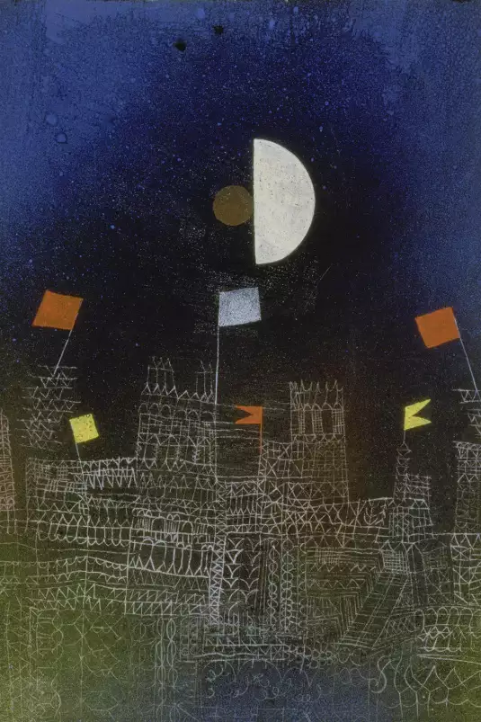 Flagged Town par Paul Klee - tableau celebre