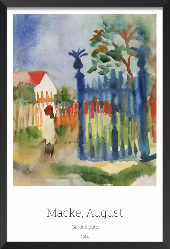 Garden gate par August Macke - tableau celebre