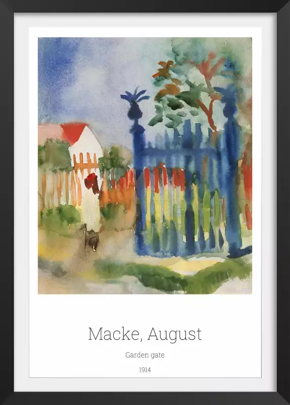 Garden gate par August Macke - tableau celebre