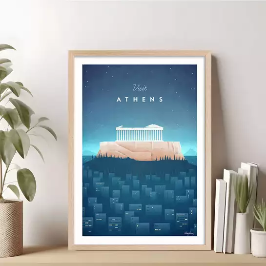 Athenes vintage - affiche ville