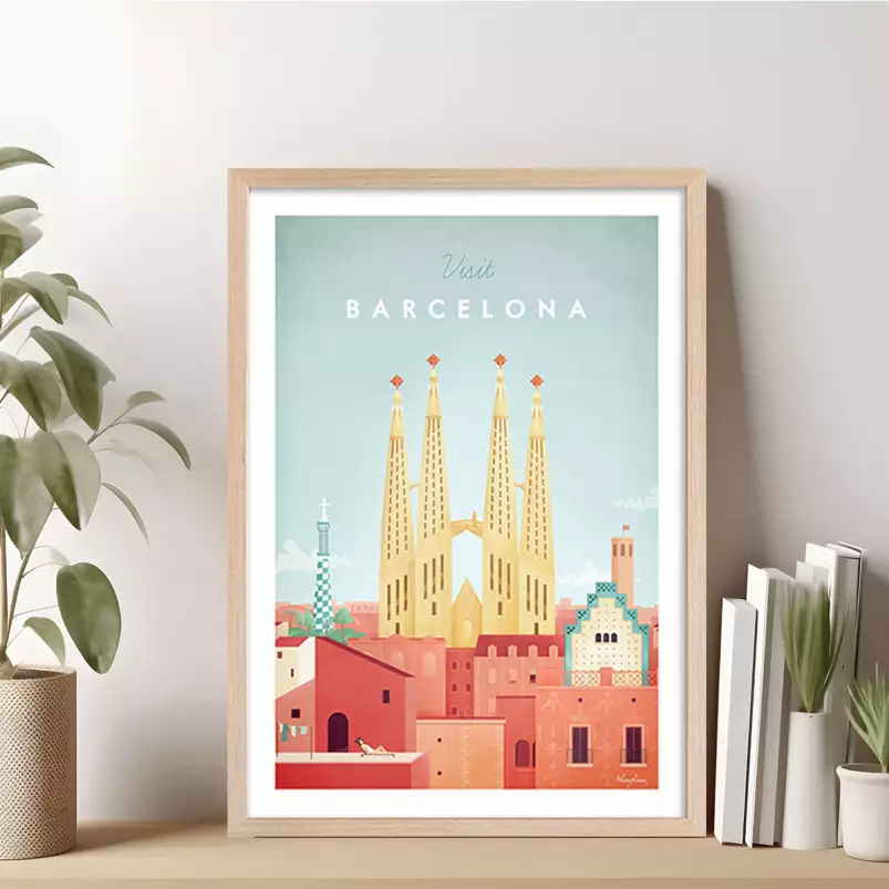 Barcelona vintage - poster architecture