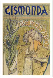Sarah Bernhardt par Alphonse Mucha - cadre contemporain