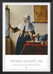 Jeune femme à la fenêtre par Jan Vermeer van Delft - tableau celebre