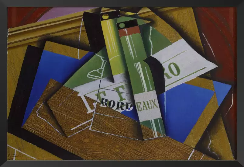 La bouteille de Bordeaux de Juan Gris - tableau celebre