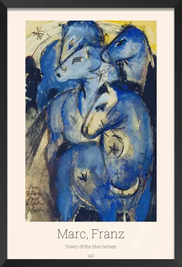 Chevaux bleus par Franz Marc - tableau celebre