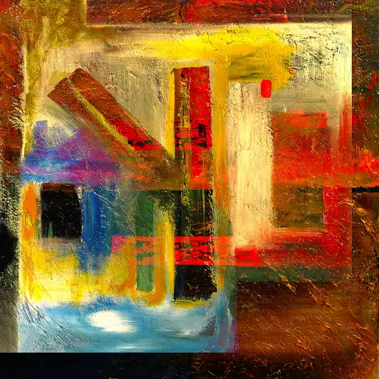 Krouze - tableau abstrait multicolore