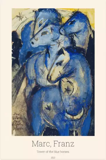Chevaux bleus par Franz Marc - tableau celebre