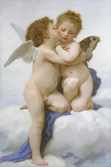Premier baiser par Bouguereau - tableau celebre