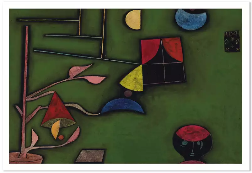 Fenetre et plante - Tableau de Paul Klee