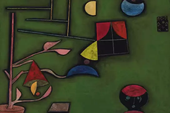 Fenetre et plante - Tableau de Paul Klee