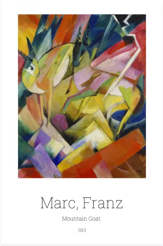 Chamois par Franz Marc - tableau celebre