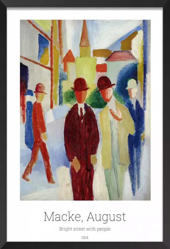 Bright street par August Macke - tableau celebre