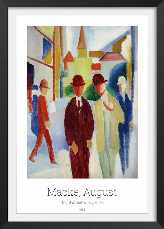 Bright street par August Macke - tableau celebre