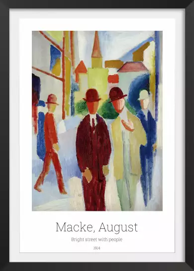 Bright street par August Macke - tableau celebre