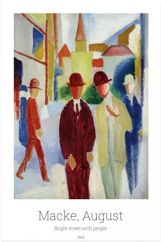 Bright street par August Macke - tableau celebre