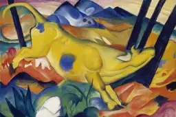 La vache jaune de Marc Franz - tableau celebre