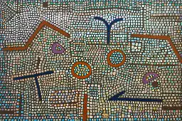 Mosaic de Prhune de Paul Klee - tableau celebre