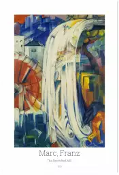 Le moulin ensorcelé par franz Marc - affiche de tableau celebre