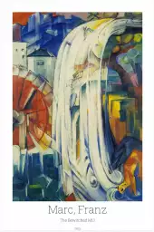 Le moulin ensorcelé par franz Marc - affiche de tableau celebre