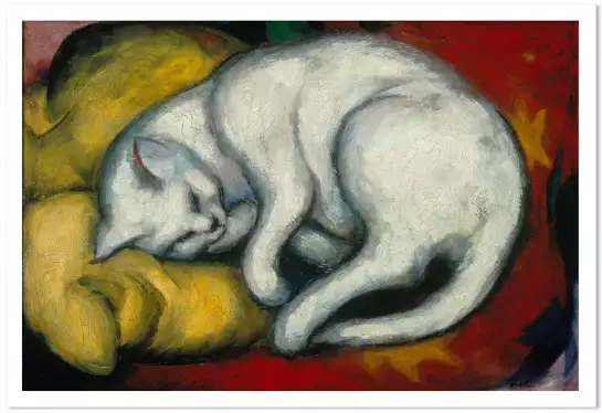 Le Chat Blanc de Franz Marc - tableau celebre
