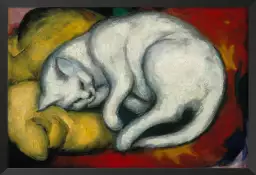 Le Chat Blanc de Franz Marc - tableau celebre