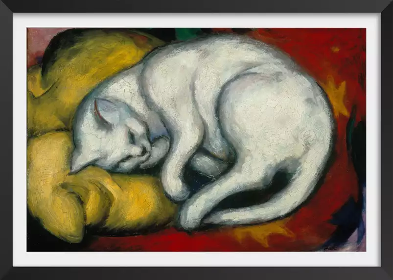 Le Chat Blanc de Franz Marc - tableau celebre