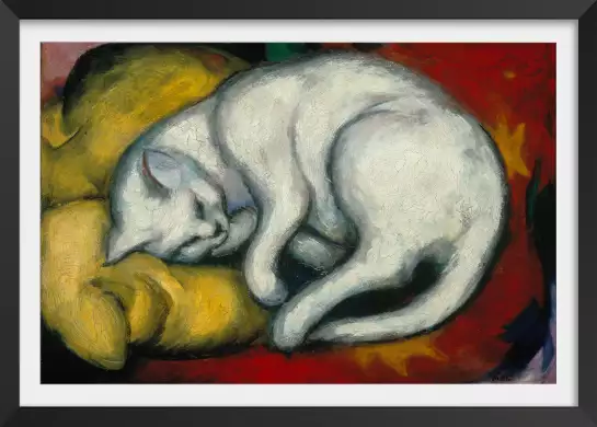 Le Chat Blanc de Franz Marc - tableau celebre