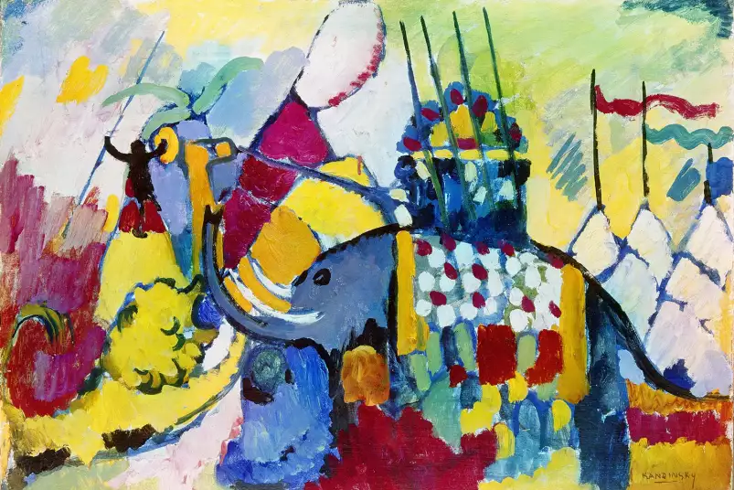 L'éléphant de Wassily Kandinsky - tableau celebre