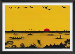 Coucher du soleil au Lac Togoville - tableau celebre