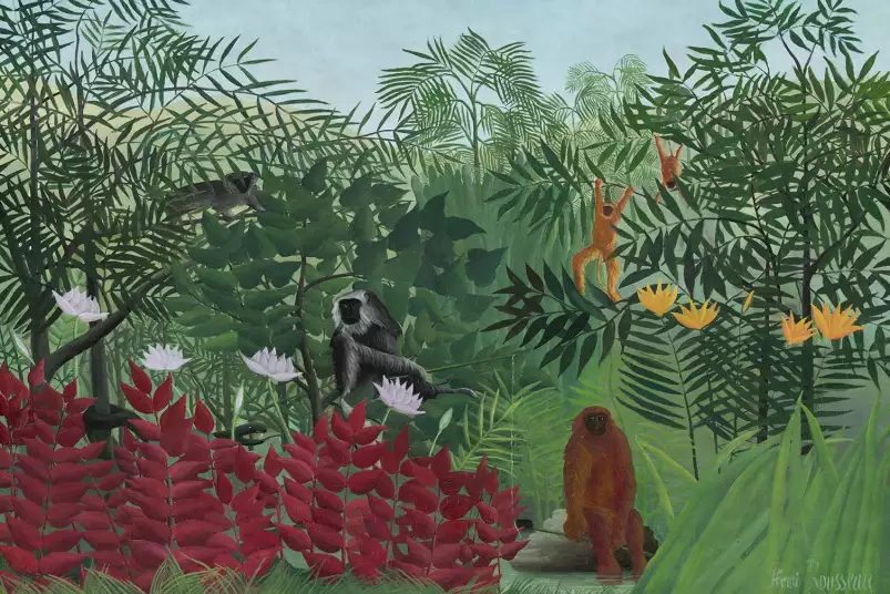 La forêt tropicale de Henri Rousseau - tableau celebre