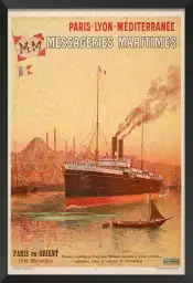 Pars Lyon Mediterrannée-Affiche de voyage vintage