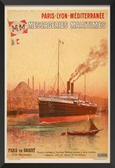 Pars Lyon Mediterrannée-Affiche de voyage vintage