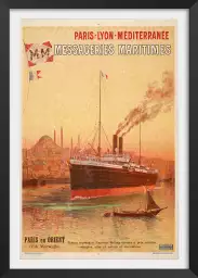 Pars Lyon Mediterrannée-Affiche de voyage vintage