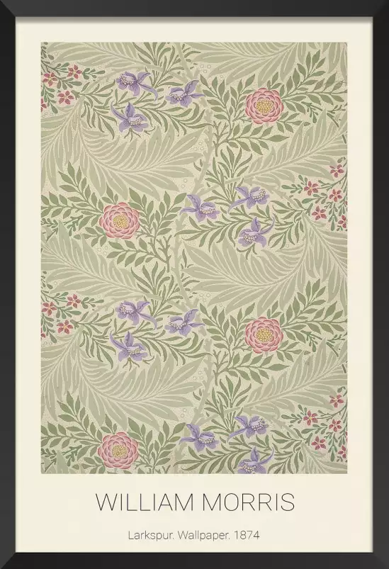 Larkspur par William Morris - tableau celebre