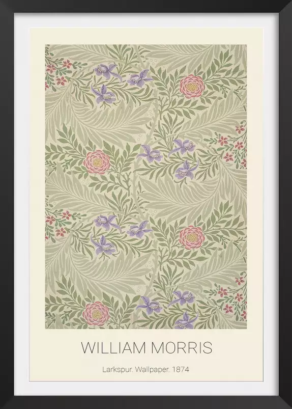 Larkspur par William Morris - tableau celebre