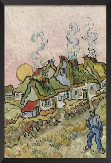 Chaumières à Auvers-sur- Oise - Tableau de Vincent Van Gogh - Tableau de Vincent Van Gogh