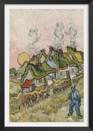 Chaumières à Auvers-sur- Oise - Tableau de Vincent Van Gogh - Tableau de Vincent Van Gogh