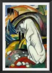 Le chien blanc par Franz Marc - tableau celebre